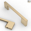 Asidrama 10 Pack 3.75 Inch(96mm) Brushed Brass Kitchen Cabinet Handles, Cabinet Pulls Kitchen Cabinet Hardware for Cupboard Drawer Pulls