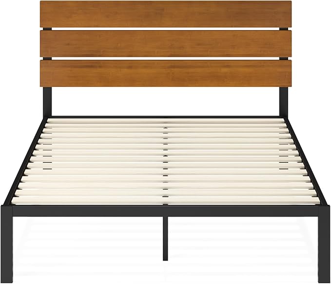 ZINUS Paul Platform Bed, Queen, Brown