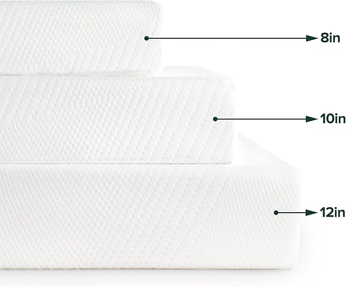 ZINUS 8 Inch Green Tea Essential Memory Foam Mattress, Twin, Mattress in A Box, Affordable Mattress, CertiPUR-US Certified