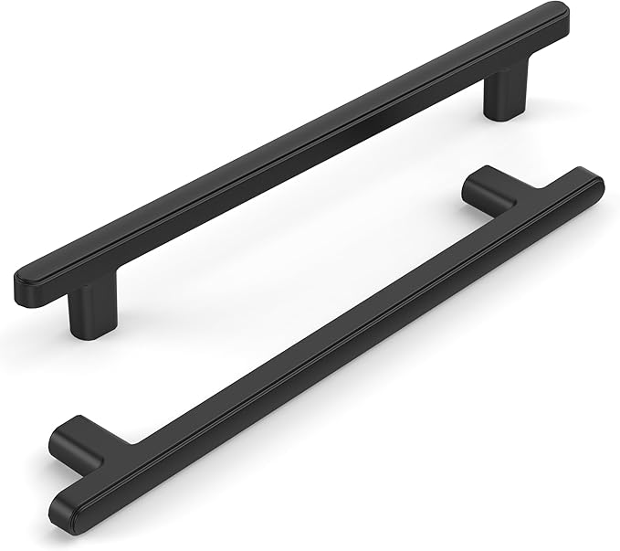10 Pack 6.3 Inch(160mm) Kitchen Cabinet Handles Matte Black Cabinet Pulls Kitchen Cabinet Hardware Drawer Pulls for Cupboard Wardrobe