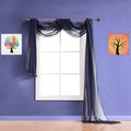 Warm Home Designs Standard Length Navy Blue Sheer Window Scarf. Valance Scarves are 54 X 144 Inches. Great As Wedding Arch Draping Fabric, Bed Canopy Or for Decorative Project. AM Navy 144"