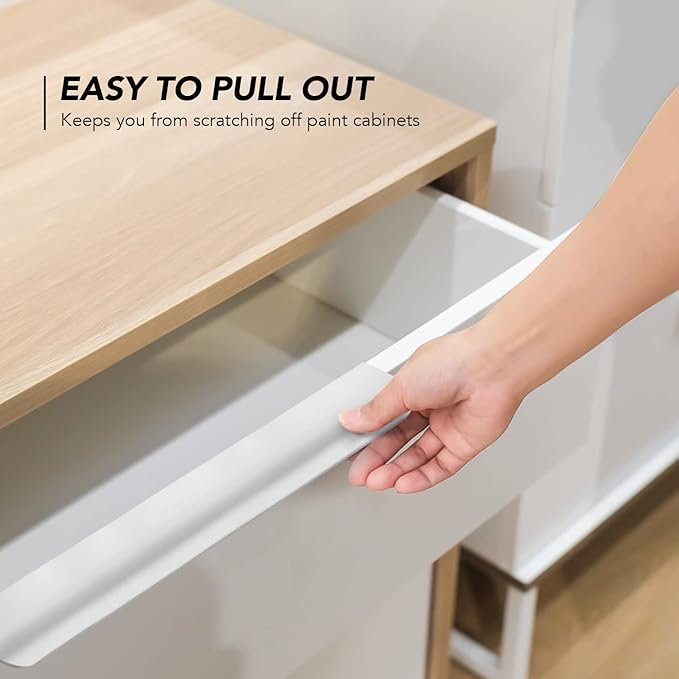 Ravinte Hardware 12 Pack Silver Cabinet Handles, 11.8 Inch (300mm) Finger Edge Pulls, 8.8 Inch Hole Center, Finger Pulls for Cabinets