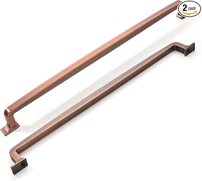 Khtumeware 2 Pack 12 Inch Cabinet Handles - Brushed Antique Copper Pulls for Kitchen Drawers and Cabinets - Hardware for Cupboards