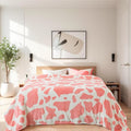 Flannel Pink Cow Print Blanket Twin Size - Premium Lightweight Anti-Static Super Soft Cow Blankets for Twin/Twin XL Extra Long Bed, Winter Warm Cow Print Throw Blanket 66" x 90"(Pink Cow)