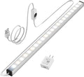 ASOKO Under Cabinet Led Lighting, 12 Inch Light Strip Bar, Cool White 6000K Dimmable Plug in USB Light, Small Thin Led Under Counter Lighting for Kitchen/Room/Shelf/Desk/Display Case