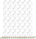 Sziqiqi Hanging Glass Globes Orbs Tea Light Candle Holders fillable with Trinkets for Wedding Ornaments, Wedding Birthday Christmas Party Centerpiece Accessory 2.36inch 30pcs +6 Extra