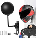 SANGMO 180°Motorcycle Helmet Rack, Rotation Metal Helmet Holder Wall Mounted Helmet Rack Motorcycle with 2 Hooks Helmet Hanger for Motorcycle Bike Coats, Caps, Baseballs, Rugby Helmet (1 pcs)