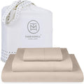 Threadmill Twin Sheets for Twin Mattress | 800 Thread Count Jacquard Celine Light Beige Sheets | 100% Cotton 3 Piece Bed Sheets | Extra Long Staple Cotton | Cotton Sheet with Elasticized Deep Pocket