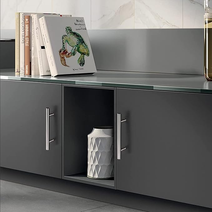 HBL' 6 Pack | 3 Inch Center to Center Brushed Nickel Cabinet Pulls Kitchen Cabinet Handles,Made of Stainless Steel,Ideal for Cabinet,Drawer,Cupboard and Wardrobe.
