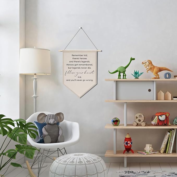 Inspirational Gifts Ideas Sports Room Decor Boys Room Wall Art Baseball Sign Baby Banner Gift Shower Canvas Hanging Flag Banner Wall Sign Decor Gift for Nursery Bedroom Playroom Front Door Boy Girls