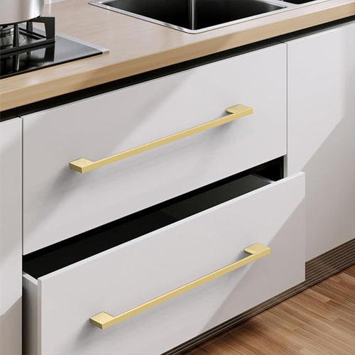 10 Pack Gold Cabinet Pulls 10 Inch Handles for Cabinets and Drawers - Kitchen Hardware