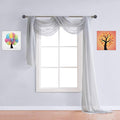 Warm Home Designs 30 Feet Long Gray Silver Window Scarf. These XXL Length Valance Window Scarves 54 X 360 Inches in Size. Great as Bed Canopy or Wedding Arch Draping Fabric. AM Silver 360"