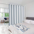 NICETOWN Ceiling Curtains, Room Divider Curtain Screen Partition, Vertical Blind for Sling Door, Blackout Window Curtain, Privacy Blind for Patio (Greyish White, Single Panel, 8.3ft Wide x 10ft Long)