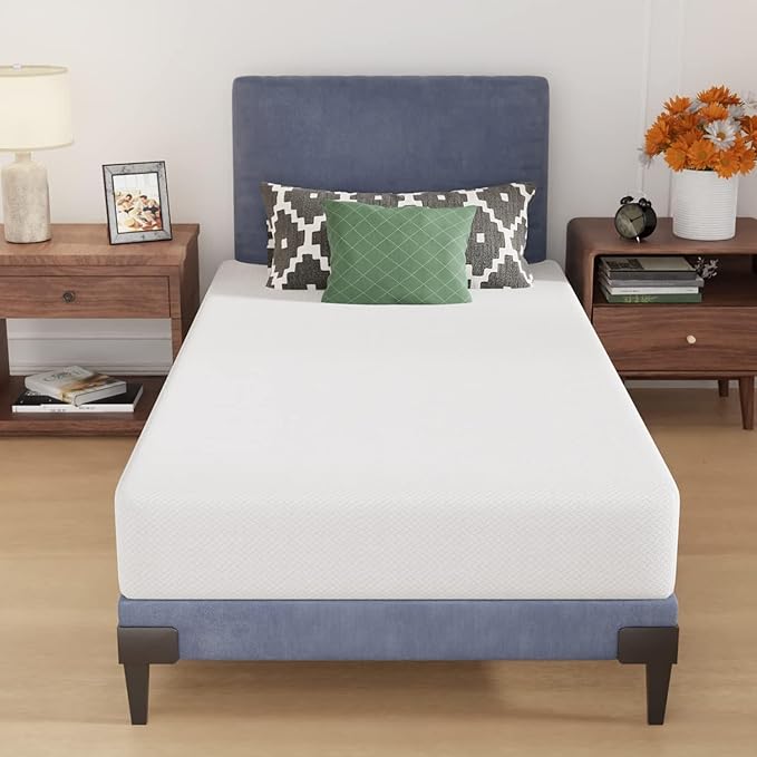 PayLessHere Base Foam Mattress 8 inch Mattress, CertiPUR-US Certified,Breathable Bed Mattress for Cooler Sleep Supportive & Pressure Relief,Removable Soft Cover,White Twin