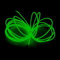MaxLax EL Wire Green, 32.8ft/10m Portable Battery Pack Neon Light Strip 360° Cuttable Glowing Rope Lights for Parties, Halloween, DIY Decoration