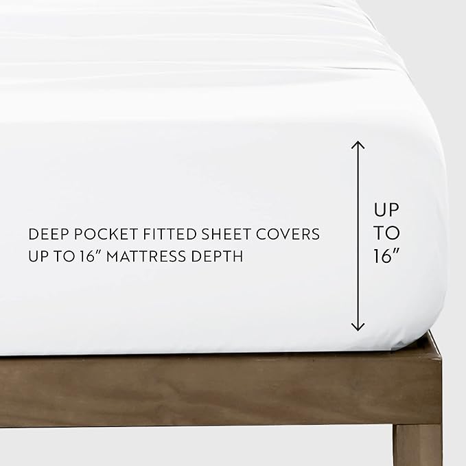 Linen Market Queen Sheet Set 4 Piece - Ultra Comfortable & Breathable Cooling Queen Bed Sheets - Deep Pocket & Wrinkle-Free Sheets Fits 16" Mattress - Extra Soft & Oeko-TEX Certified - Sage