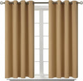 BGment Blackout Curtains for Living Room - Grommet Thermal Insulated Room Darkening Curtains for Bedroom, 2 Panels of 52 x 54 Inch, Khaki