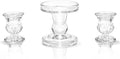 Unity Candle Holder - Glass Candle Holders for Pillar Candles Taper Candles, Glass Candlestick Holders Set of 3, Decorative Clear Glass Candlestick Holder for Wedding Table Dinning Church Centerpiece