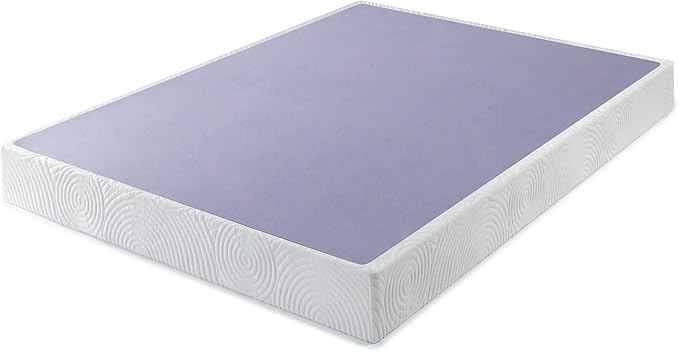 ZINUS Metal Box Spring with Wood Slats, 7.5 Inch Mattress Foundation, Sturdy Steel Structure, Easy Assembly, Queen