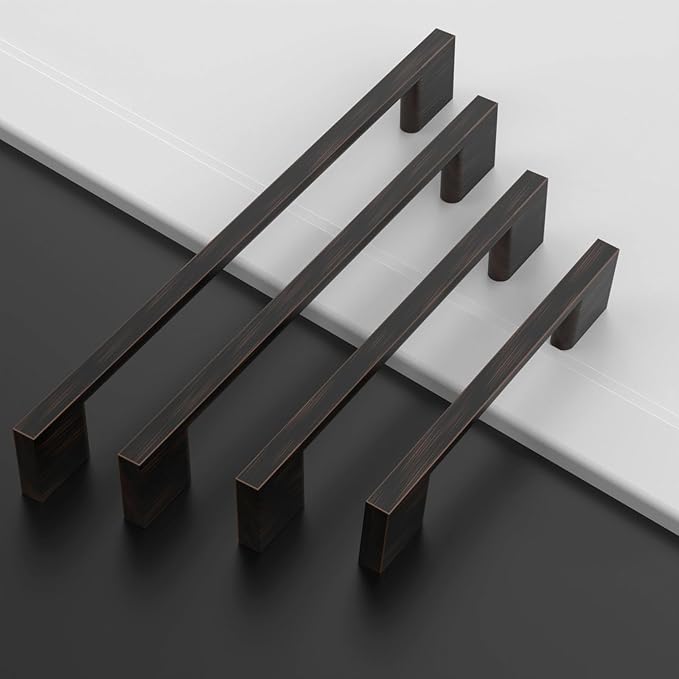 Asidrama 10 Pack 5 Inch(128mm) Oil Rubbed Bronze Kitchen Cabinet Handles, Cabinet Pulls Kitchen Cabinet Hardware for Cupboard Drawer Handles Pulls