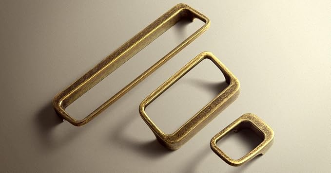 Goo-Ki Antique Brass Cabinet Pulls with Hole Center 5''(128MM),Retro Zinc Alloy Drawer Pulls for Drawer,Wardrobe,Cupboard,6 Pack