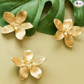 Petal Knobs Brushed Gold Cabinet Knob, Dresser Drawers Cute Handle Hardware Door Pulls, 4 Pack Flower Knobs – for Furniture, Vanity