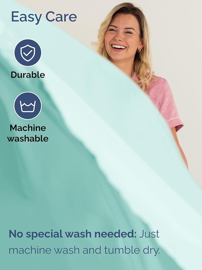 Extra Deep Queen Sheet Set - 6 Piece Breathable & Cooling Sheets - Hotel Luxury Bed Sheets Set - Easy & Secure Fit - Soft, Wrinkle Free & Comfy Sheets Set - Spa Blue Sheet Set with Extra Deep Pockets