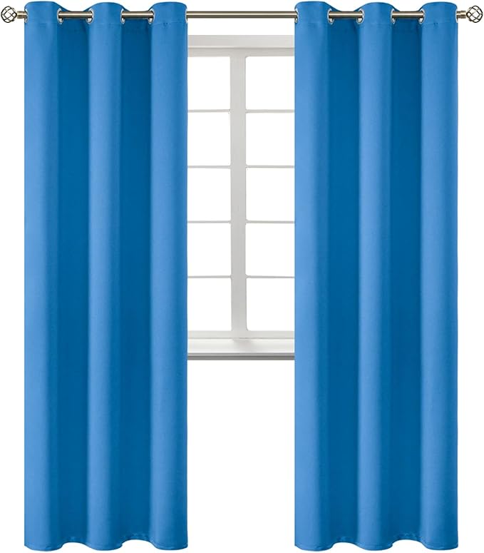 BGment Room Darkening Curtains 84 Inches Long - Grommet Thermal Insulated Drapes Window Treatment Curtains for Bedroom, 2 Panels, 42 x 84 Inch, Classic Blue