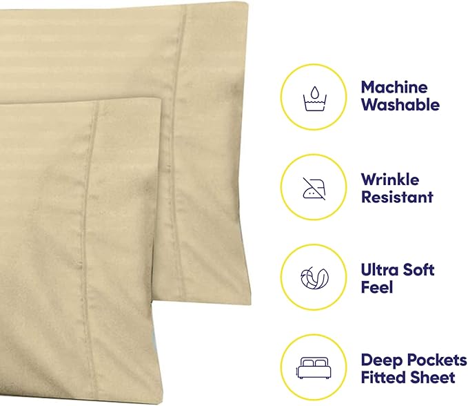 Cal King Size Bed Sheets - 6 Piece 1500 Supreme Collection Fine Brushed Microfiber Deep Pocket California King Sheet Set Bedding - 2 Extra Pillow Cases, Great Value, California King, Dobby Sage