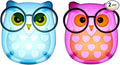 2 PCS Owl LED Plug in Night Light for Kids- Wall Lamp Take Good Care Children Sleep Light Sensor Auto Controlled Nightlights for Baby Nursing (Blue+Pink)