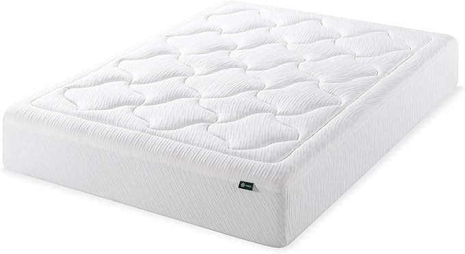 ZINUS 12 Inch Cloud Memory Foam Mattress, Queen, Fiberglass Free, Pressure Relieving, Mattress in A Box, CertiPUR-US Certified, White