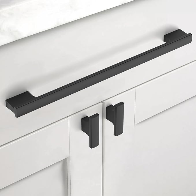Asidrama 6 Pack 12.5 Inch(320mm) Matte Black Kitchen Cabinet Handles, Cabinet Pulls Kitchen Cabinet Hardware for Cupboard Drawer Pulls