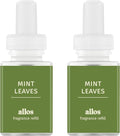 Pura and Allos - Fragrance Refill for Smart Home Air Diffusers - Aromatherapy Scents for Home - up to 120-Hours of Premium Fragrance per Vial - 2 Pack - Mint Leaves (Focus)