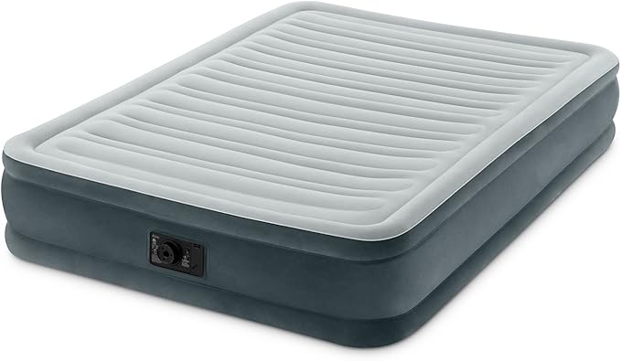 Intex Comfort Plush Mid Rise Dura-Beam Airbed with Built-in Electric Pump, Bed Height 13", Full