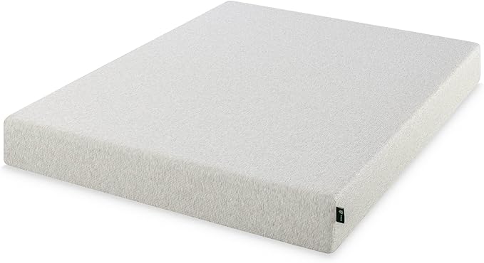 ZINUS 8 Inch Ultima Memory Foam Mattress, Twin, Fiberglass Free, Pressure Relieving, CertiPUR-US Certified, Mattress in A Box, White
