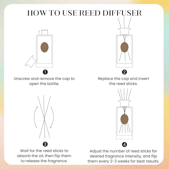 M&SENSE 6.3 oz Large Reed Diffuser Set | Sandalwood Vanilla Scent Oil Diffuser with Sticks | Hotel Collection Non-Toxic Essential Oil |for Bedroom Bathroom Living Room