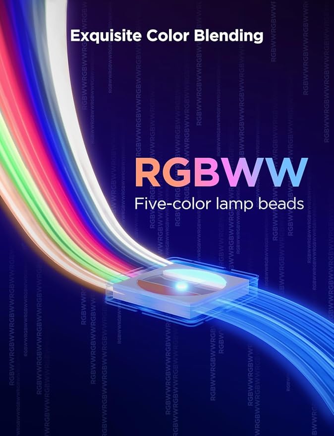 Govee RGBIC Strip Light 2 Pro with Matter, 6.56ft Smart LED Strip Lights Compatible with Alexa and Google Assistant, Color Changing LED Lights for Bedroom, Cabinet, Party, Gaming Desk, Home Decor