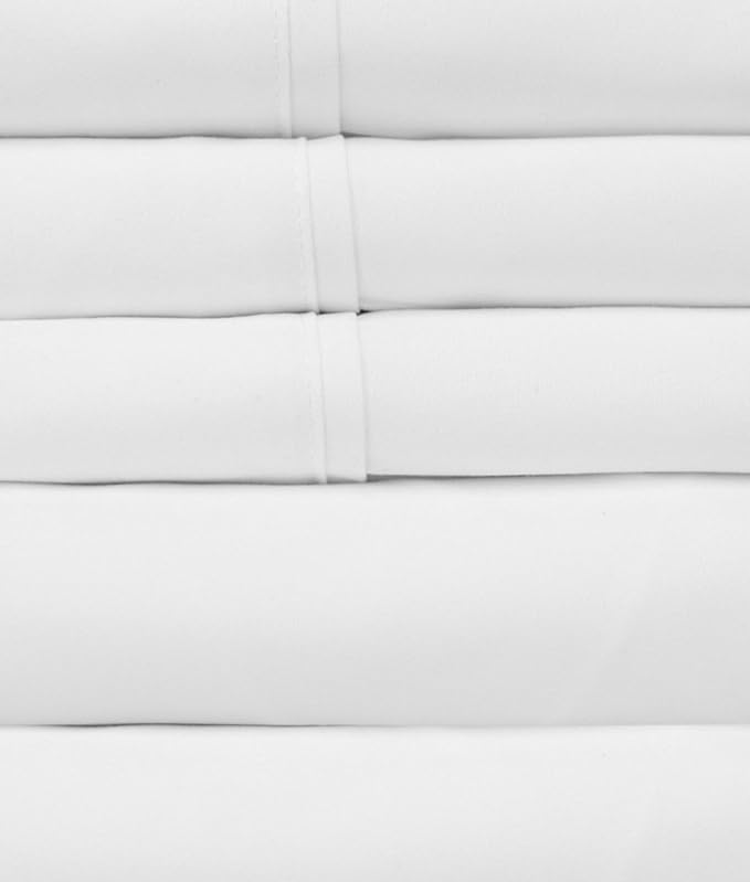 Twin Size Bed Sheets - 4 Piece 1500 Supreme Collection Fine Brushed Microfiber Deep Pocket Twin Sheet Set Bedding - 1 EXTRA PILLOW CASES, GREAT VALUE, Twin, White