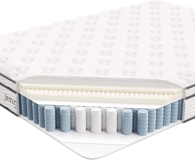 Modway Jenna 10” Innerspring and Memory Foam Queen Mattress With Individually Encased Coils