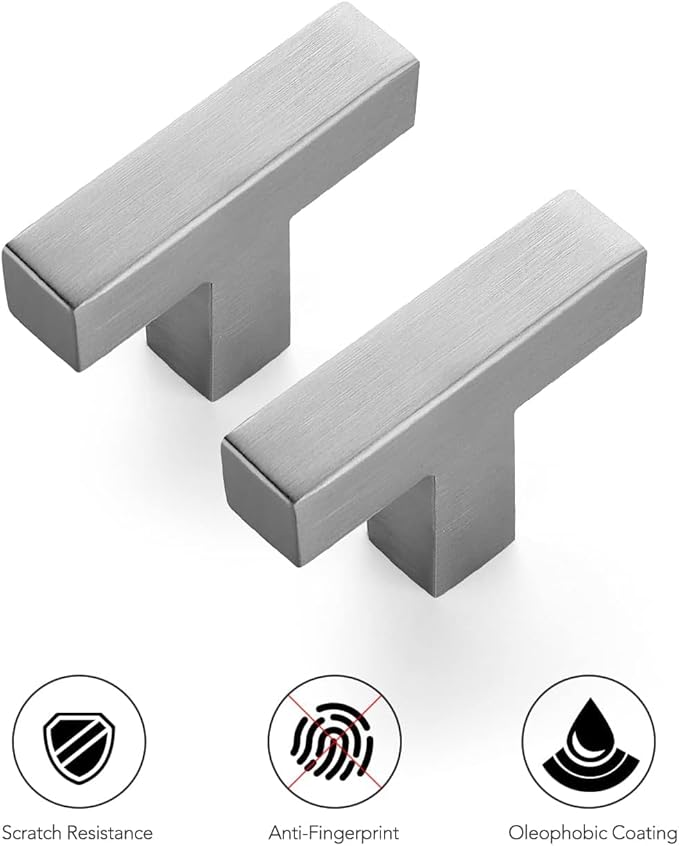 Ravinte 14 Pack 2 inch Length Square Cabinet Pulls Brushed Nickel Stainless Steel Kitchen Drawer Pulls Cabinet Handles Cupboard Handles
