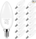 Brightever E12 Candelabra LED Light Bulbs 40W Equivalent, 4W Small Candle Light Bulbs Neutral Light 4000K, Type B Ceiling Fan Lightbulbs for Chandelier, Table Lamps, Non-Dimmable, Pack of 12