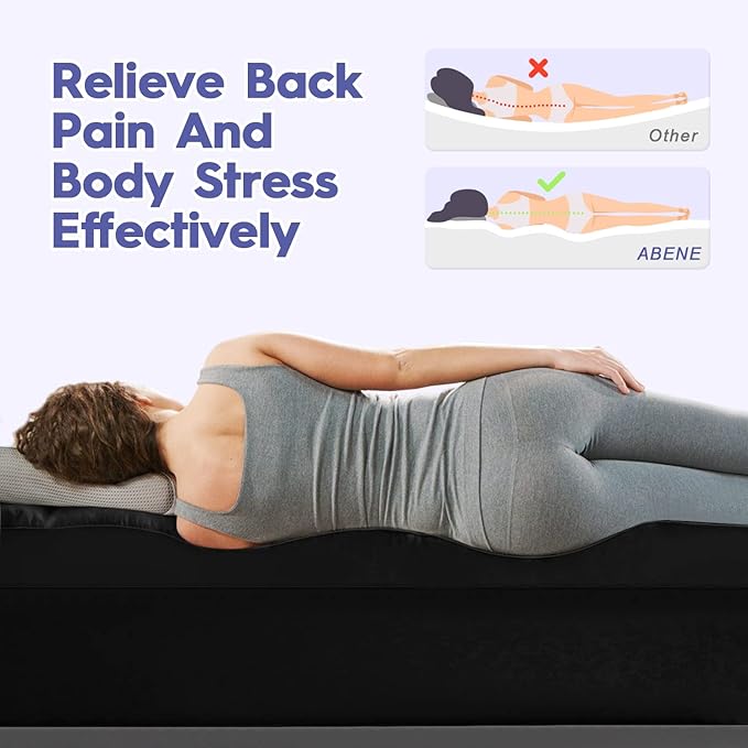 ABENE Mattress Topper for Back Pain Relief, Extra Thick Mattress Pad Pillowtop, Soft Mattress Protector Cover with 8"-21" Deep Pocket, Overfilled Down Alternative Filling (Black, Short Queen)
