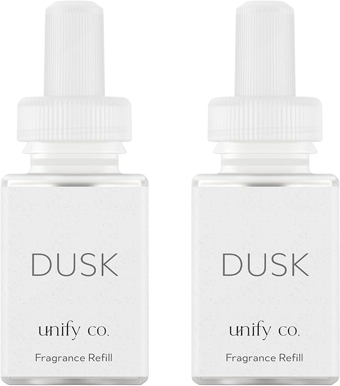 Pura & Unify Co. Home Scent Refill - Smart Home Air Diffuser - Up to 120-Hours of Luxury Fragrance per Refill - Home Essential - Clean & Safe Diffuser Fragrance - 2 Pack, Dusk