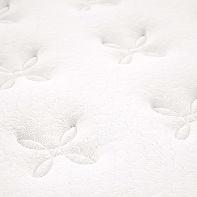Modway Jenna 8” Innerspring and Memory Foam Narrow Twin Mattress With Individually Encased Coils White