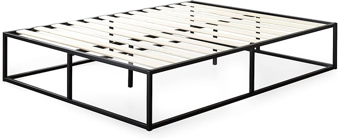ZINUS Joseph 14" Metal Platforma Bed Frame, Mattress Foundation, Wood Slat Support, No Box Spring Needed, Sturdy Steel Structure, Queen