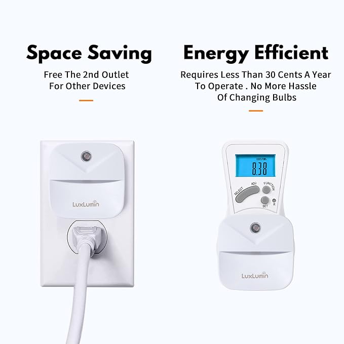 LED Night Lights Plug into Wall with Dusk-to-Dawn Sensor, Automatically Turn on and Off,Night Light for Kids,Bedroom,Bathroom,Stairs,Warm White, 6 Packs