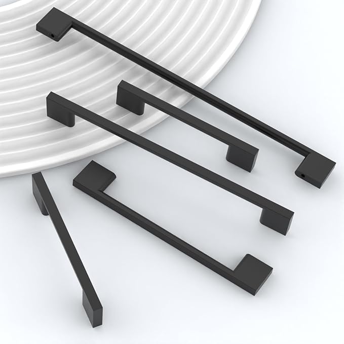6 Pack Matte Black Cabinet Pulls 15 Inch Cabinet Handles Kitchen Cabinet Hardware Kitchen Handles for Cabinets Black Wardrobe Pulls Drawer Handle