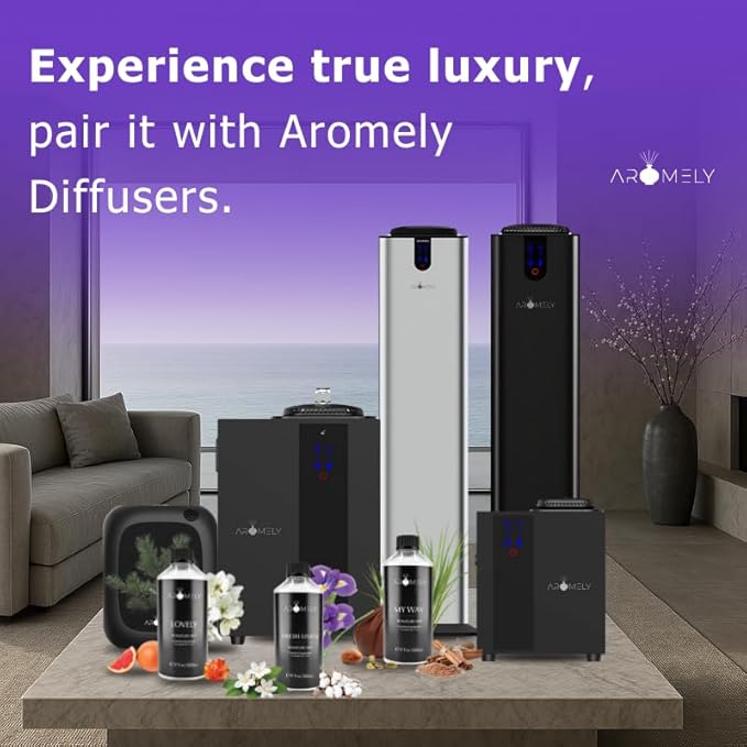 AROMELY My Way Essential Diffuser Oil Blend - Inspired by 1 Hotel® - Luxurious Fragrance with Notes of Leather, Cardamon, Lemon, Cedarwood, Iris and Amber. (500ml (17 Fl Oz), My Way)