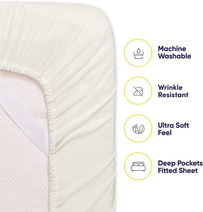 Twin Size Bed Sheets - 4 Piece 1500 Supreme Collection Fine Brushed Microfiber Deep Pocket Twin Sheet Set Bedding - 1 EXTRA PILLOW CASES, GREAT VALUE, Twin, ivory