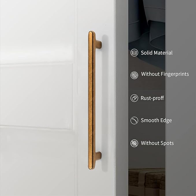 10 Pack 3.75 Inch(96mm) Kitchen Cabinet Handles Antique Brass Cabinet Pulls Vintage Retro Kitchen Cabinet Hardware Drawer Pulls for Cupboard Wardrobe